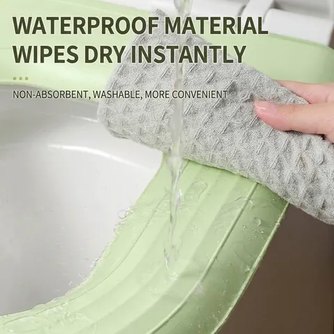 EVA Wasserdicht WC-Sitzbezug Mit Griff Waschbar Schaum Badezimmer Toilettenmatte Kissenpolster Und Rückenlehne Für Alle Jahreszeiten
