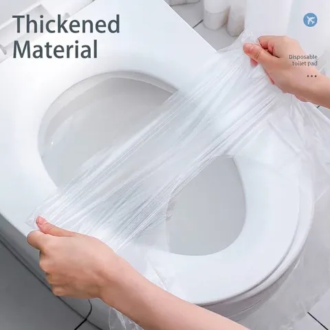 Einweg WC-Sitzbezüge Wasserdicht PE Tragbar Reise Toilettenmatten Einzeln Verpackt Für Hotel Badezimmer Hygiene Schutz