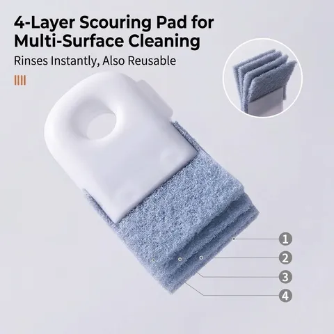 Multifunctional Gap Cleaning Brush For Window Track Fan Groove Kitchen Corner PP Polyester Scourer Cleaning Tool Manual Brush