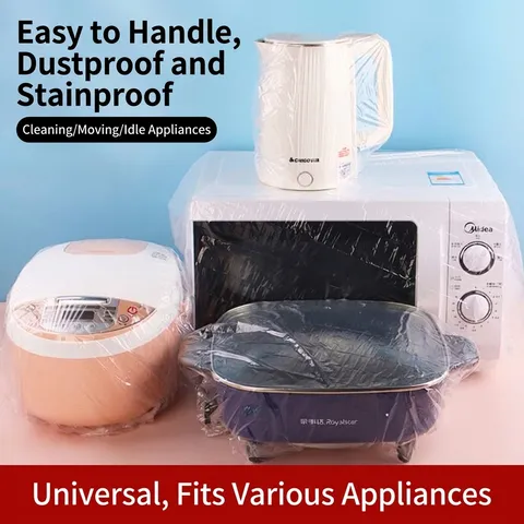 Disposable Transparent LDPE Plastic Dust Covers Waterproof Universal Elastic Appliance Furniture Protective Film