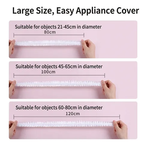 Disposable Transparent LDPE Plastic Dust Covers Waterproof Universal Elastic Appliance Furniture Protective Film