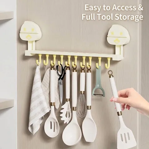 Cartoon Duck Suction Cup Hook Rack Movable Hooks Wall Mounted No-Drill Organizer For Kitchen Bathroom Utility Storage Rack