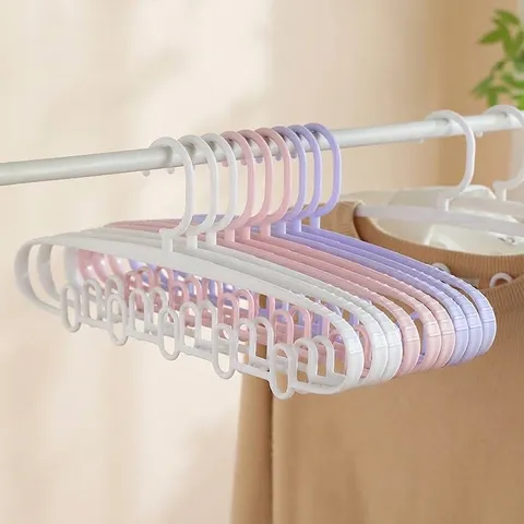 Multi-Functional 5-Hole Non-Slip Hangers For Closet Storage Space Saving PP Plastic Hangers For Camisoles Ties Scarves Underwear Home Organization