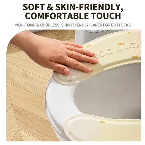 Wasserdichte EVA Duftende Toilettensitzmatte Deodorierende Klebrige Badezimmersitzbezug Mit Griff Cartoon Erdbeere Design Dekoratives Zubehör