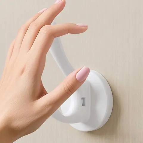 Modern Vacuum Suction Cup Hook For Wall Door Hanging Clothes Bag Hat Towel Punch-Free ABS Double Hook Storage Hanger
