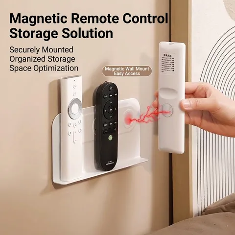 Wandmontierter Magnetischer Fernbedienungshalter Stanzfreier ABS Lagerregal Für TV Klimaanlage Controller Home Minimalistischer Organizer