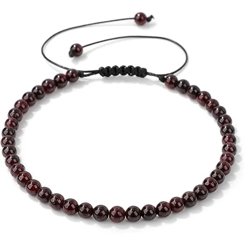 Pulsera de Cuentas de Piedra Natural Hecha a Mano para Mujer Hombre Cuerda Tejida Ajustable Joyería de Energía Estilo Bosque Minimalista Regalo