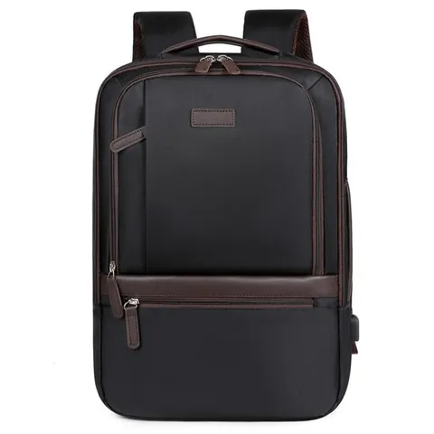 Zakelijke Laptop Rugzak Heren Dames Uitbreidbaar USB Oplaadpoort Waterafstotend Oxford Doek Reizen Schooltas