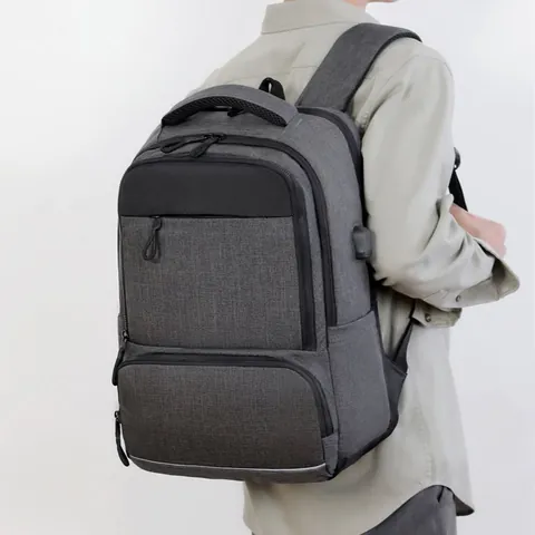 Oxford-Gewebe Business Rucksack Mit USB-Ladeanschluss 16 Zoll Laptopfach Große Kapazität Reise Tasche Für Herren Damen