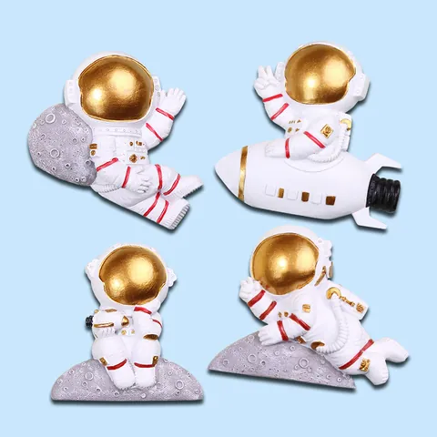 3D Resin Astronaut Switch Sticker Creative Space Man Wall Socket Protective Cover Cute Moon Rocket Decor For Home