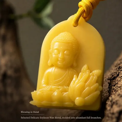 Zen Buddha Hand Scented Wax Tablet Long Lasting Bergamot Citrus Fragrance Hanging Ornament For Car Home Wardrobe Decor