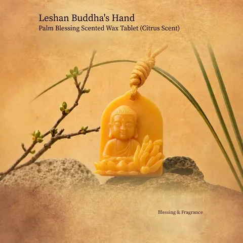 Zen Buddha Hand Scented Wax Tablet Long Lasting Bergamot Citrus Fragrance Hanging Ornament For Car Home Wardrobe Decor
