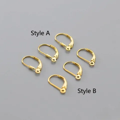 Crochets de Boucles d'Oreilles Dormeuses en Argent Sterling 925 Électroplaqués Or Argent Or Rose Composants pour Création de Bijoux DIY