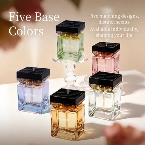 Large Capacity Automatic Glass Aromatherapy Dispenser With LED Ambient Light Air Freshener For Bedroom Bathroom Office Home Fragrance Machine