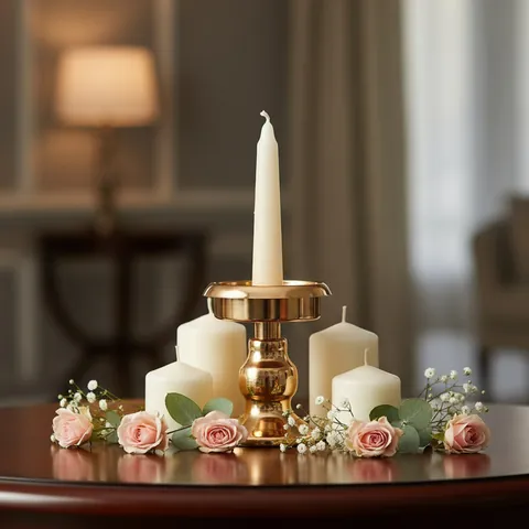 French Minimalist Gold Metal Candle Holder Mini Iron Candlestick For Home Wedding Hotel Dining Table Desktop Decoration
