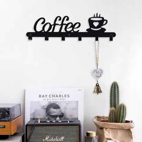 Creative Iron Wall Hook Black Metal Lettering Coffee Home Sweet Home Key Holder Decorative Swan Heart Wall Hanger