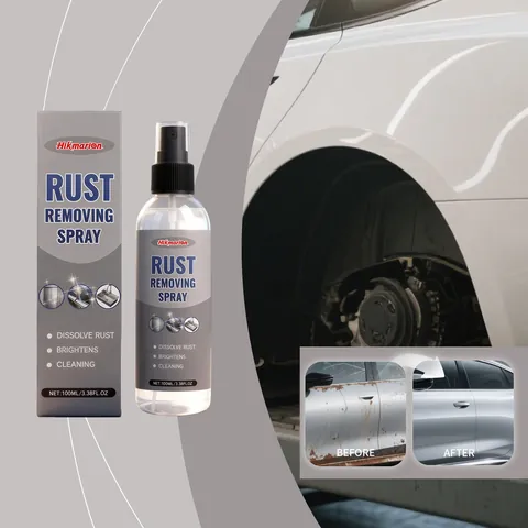 Hikmario Car Rust Remover Spray Automotive Metal Surface Rust Dissolving Brightening Maintenance Cleaning Spray Liquid