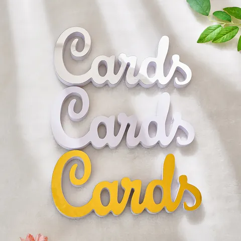 Modern Cursive Cards Letter Decoration Ornament PVC Foam Board Sign For Wedding Reception Home Art Meeting Table Decor