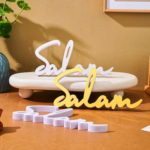 Salam Kunst Buchstabe Ornament PVC Tischdeko Spiegel Gold Silber Modern Minimalistisch Zuhause Party Tisch Deko Geschenk