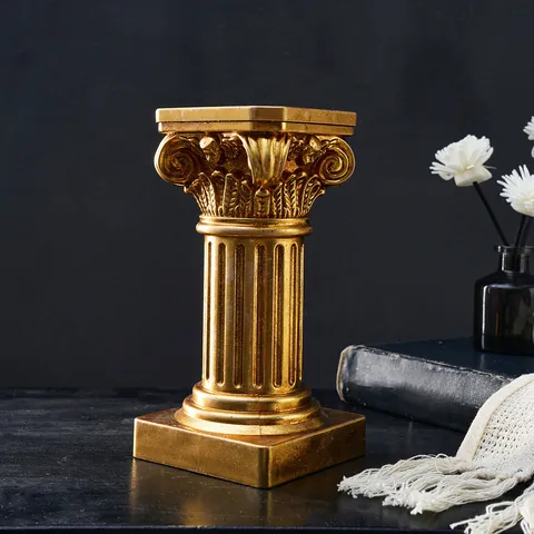 Utilería de Fotografía de Columna Romana Retro Europea Base de Exhibición de Joyas de Resina Escultura Decoración del Hogar