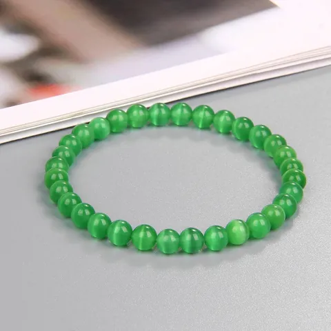 Fashion 6mm Natural Stone Beaded Bracelet For Women Men Unisex Simple Smooth Round Crystal Beads Stretch Charm Bracelet Jewelry