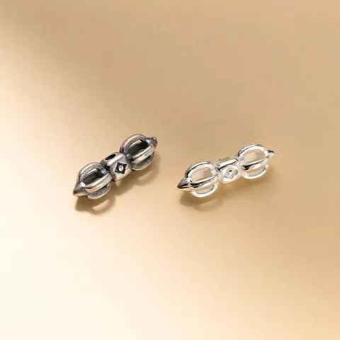 925 Sterling Ασημένιες Χάντρες Διαχωριστικά Βάτζρα για Κατασκευή Κοσμημάτων DIY Χειροποίητο Βραχιόλι Κολιέ Αντίκα Ασημί Θρησκευτικές Χάντρες