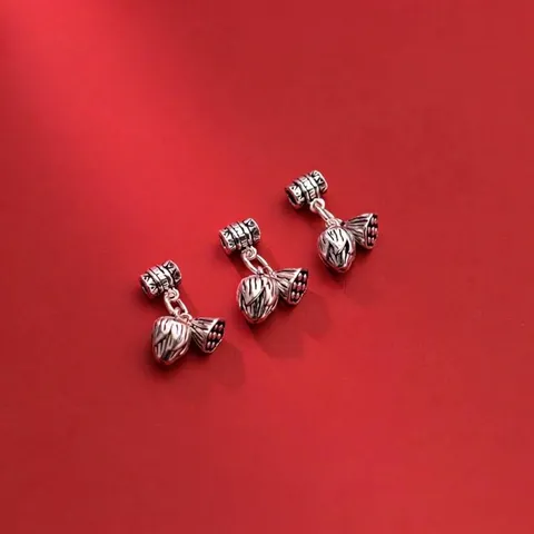 925 Sterling Zilver Lotuspeul Persimmon Hangers Voor Sieraden Maken Retro Antieke DIY Armband Ketting Accessoires