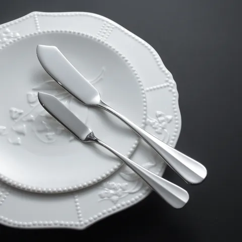 Nordic Stainless Steel Butter Knife Mirror Polished Phoenix Tail Handle Jam Spreader Fish Knife Bread Spreading Cutlery Tableware