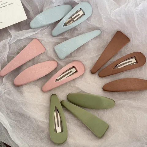 Barrettes à Cheveux BB en Tissu Style Coréen Couleur Dopamine Épingles à Cheveux Latérales Simples pour Femmes Accessoires de Mode