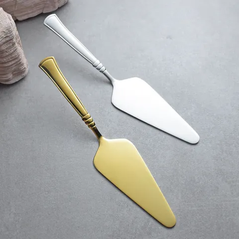 Stainless Steel Cake Server Pie Shovel Mirror Polished Triangle Dessert Cutter For Wedding Birthday Party Kitchen Baking Tools