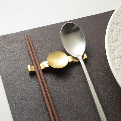 304 Stainless Steel Chopstick Rest Spoon Holder Versatile Wavy Cutlery Rack Table Setting Decorative Brushed Metal Rest Gold Silver