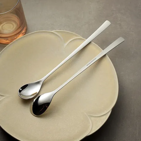 18/10 Roestvrij Stalen Roerlepel Lang Handvat Spiegelgepolijst Koffieroerder Dessertlepel Voor Koude Drank Melkthee Thuis Keuken Barware
