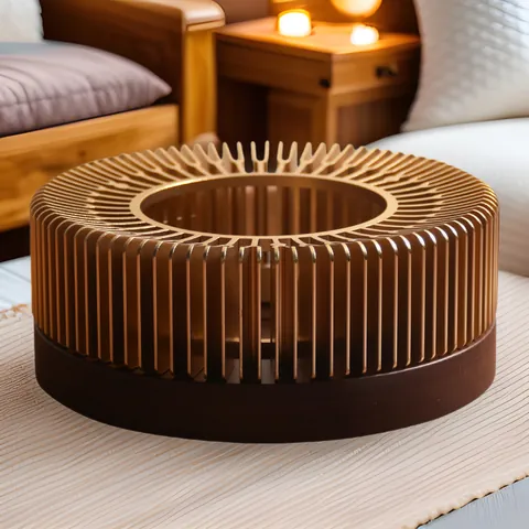 Danish Style Aluminum Teapot Warmer With Solid Wood Base Nordic Luxury Candle Heating Base For Glass Teapots Tea Insulation