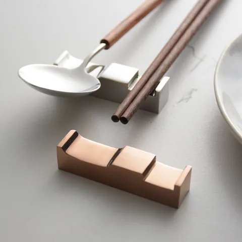 Modern Stainless Steel Chopstick Rest Spoon Holder Mirror Polished Metal Rack Table Decor For Restaurant Hotel Home Kitchen