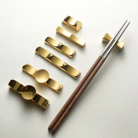 New Chinese 304 Stainless Steel Chopstick Holder Spoon Rest Tableware Holder for Restaurant Hotel Gold Silver Mirror Polished Modern Minimalist Dinnerware Accessory