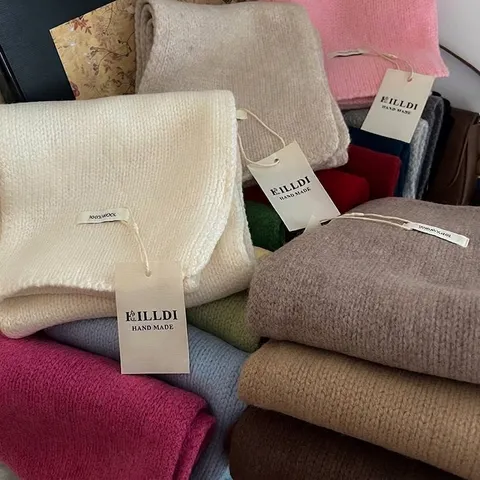 Minimalist Pure Australian Wool Knitted Scarf For Women Solid Color Winter Warm Elegant Soft Pashmina Shawl Neck Warmer