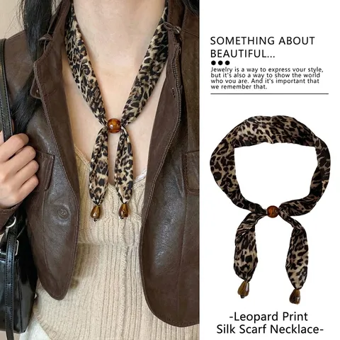 Vintage Paisley Schal Halskette Für Damen Bohemian Bedruckte Krawatte Mit Glasperlen Mode Choker Halsschmuck Schmuck