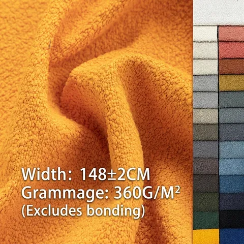 Tissu Bouclé Imperméable Épaissi Texture Granulaire Polyester Tissu Ameublement Pour Canapé Textile Meubles Décoratifs