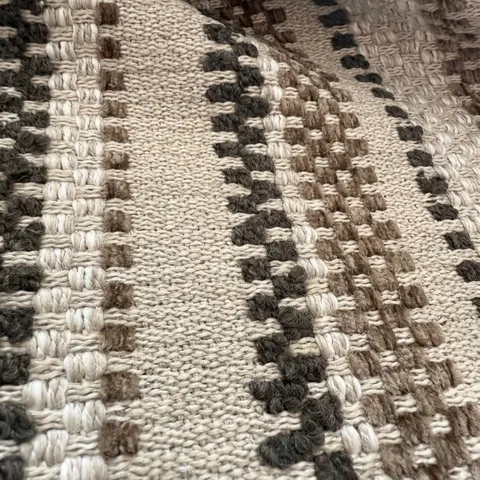Tissu de Canapé Jacquard Rétro Teint en Fil Matériau d'Ameublement à Rayures pour Chaise de Salle à Manger DIY Décor