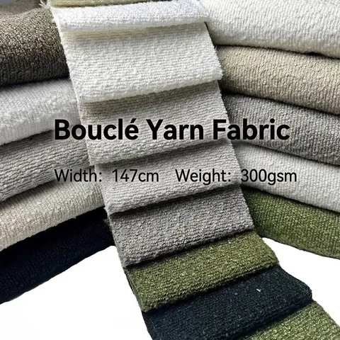 Thick Boucle Fabric Heavyweight Textured Upholstery Fabric By The Meter For Cushion Sofa Pillow Pet Bed Home Decor Material