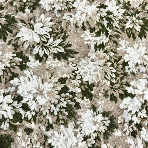 Tessuto Jacquard Tinto in Filo Vintage Motivo Floreale Stoffa Decorativa Per Divani Rivestimenti Fai Da Te Casa
