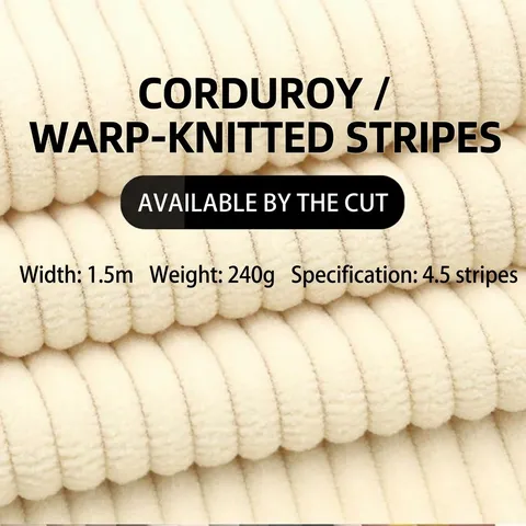 Einfarbig Dick Cordstoff 4.5 Rippen Kettengewirkt Polyester Stoff Meterware Für Kleidung Sofa Kissen Haustierbedarf DIY Bastelmaterial