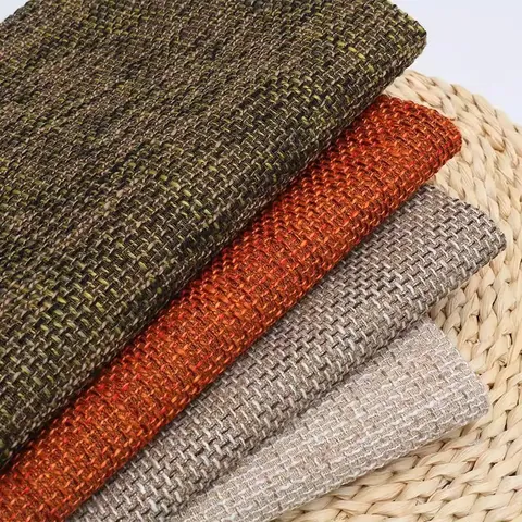 Thick Coarse Linen Cotton Fabric Solid Color Linen Texture Fabric For Sofa Cover Cushion DIY Sewing Bag Backdrop Tablecloth Decorative Cloth