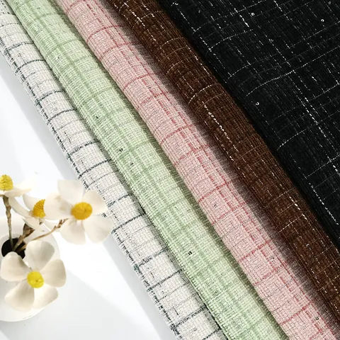 Woolen Tweed Fabric Chanel Style Plaid Pattern Sequin Glitter Fabric For Coats Dresses Bags DIY Sewing Fabric By The Meter