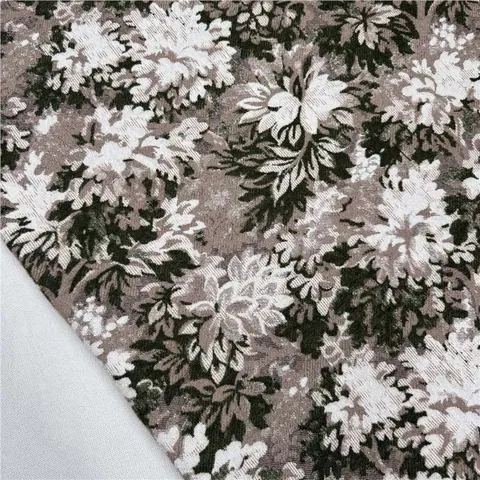 Mid-century Style High-end Jacquard Yarn-dyed Polyester Fabric For Sofa Cover Pillowcase Clothing Decorative Cloth DIY Floral Pattern