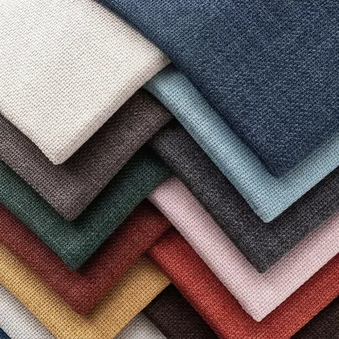 Tissu de Lin de Coton Tissé Épais pour Housse de Canapé Coussin Sac Mou Dur Couleur Unie Oreiller Tissage Durable Résistant Textile Maison