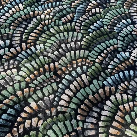 Tessuto per Divano Jacquard di Lusso in Poliestere Nuovo Stile Cinese Pittura di Paesaggio Astratto Tessuto per Cuscini Arredo Casa