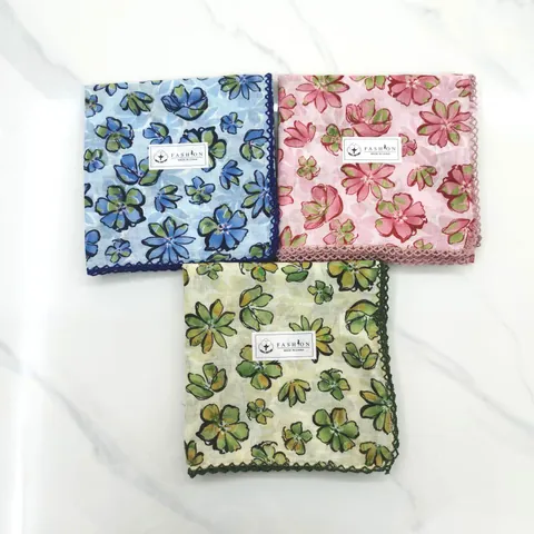 Pañuelo Cuadrado de Algodón con Estampado Floral Retro para Mujer con Borde de Encaje Bandana de Margaritas Accesorios para el Pelo
