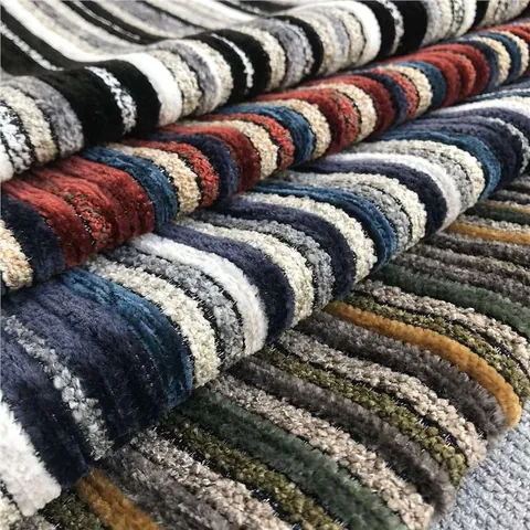 Chenille Fabric 3D Striped Corduroy Upholstery Material For Sofa Cover Cushion Pillow DIY Home Decor Fabric By The Meter