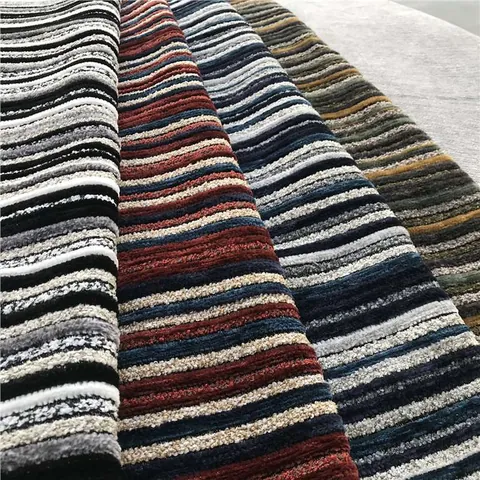 Chenille Fabric 3D Striped Corduroy Upholstery Material For Sofa Cover Cushion Pillow DIY Home Decor Fabric By The Meter